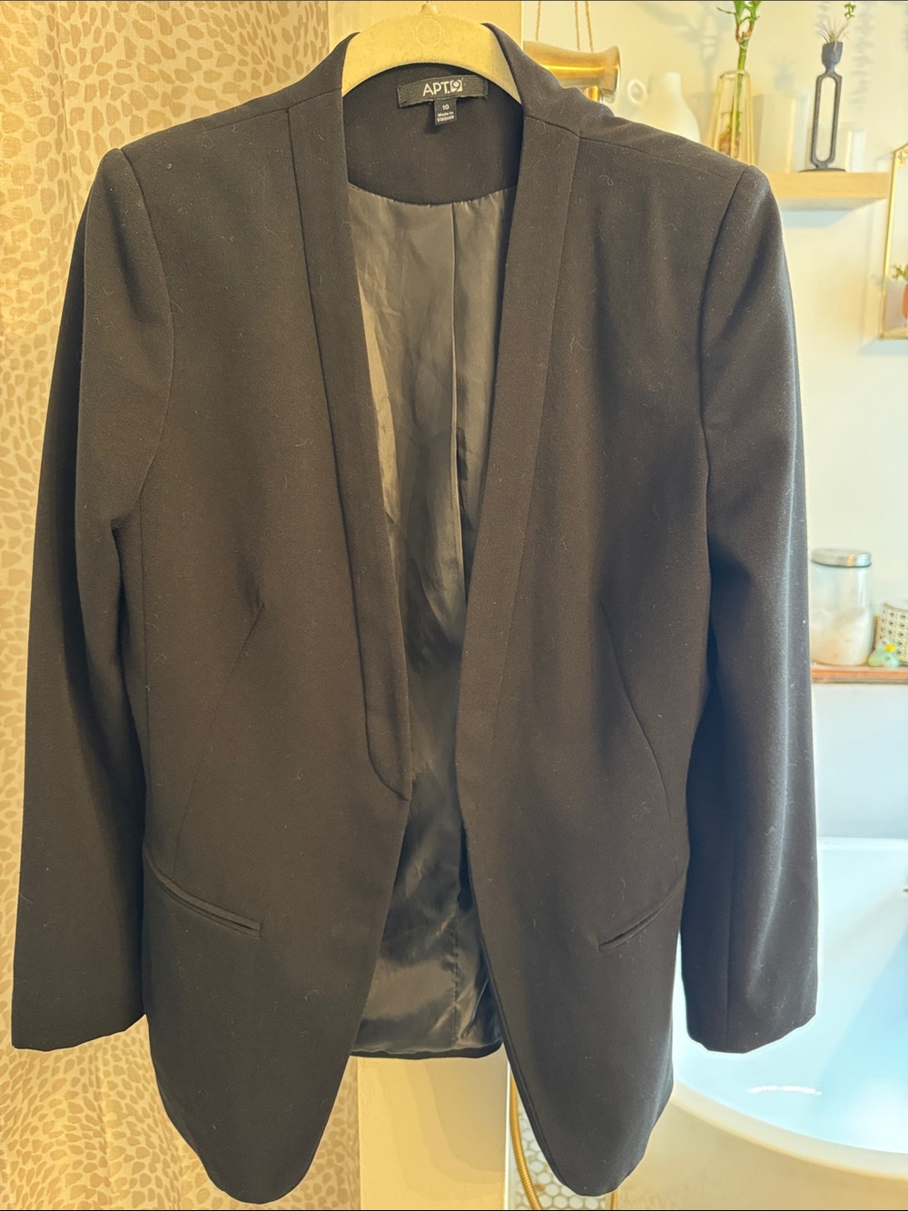 Apt. 9 Women’s Black Open-Front Blazer